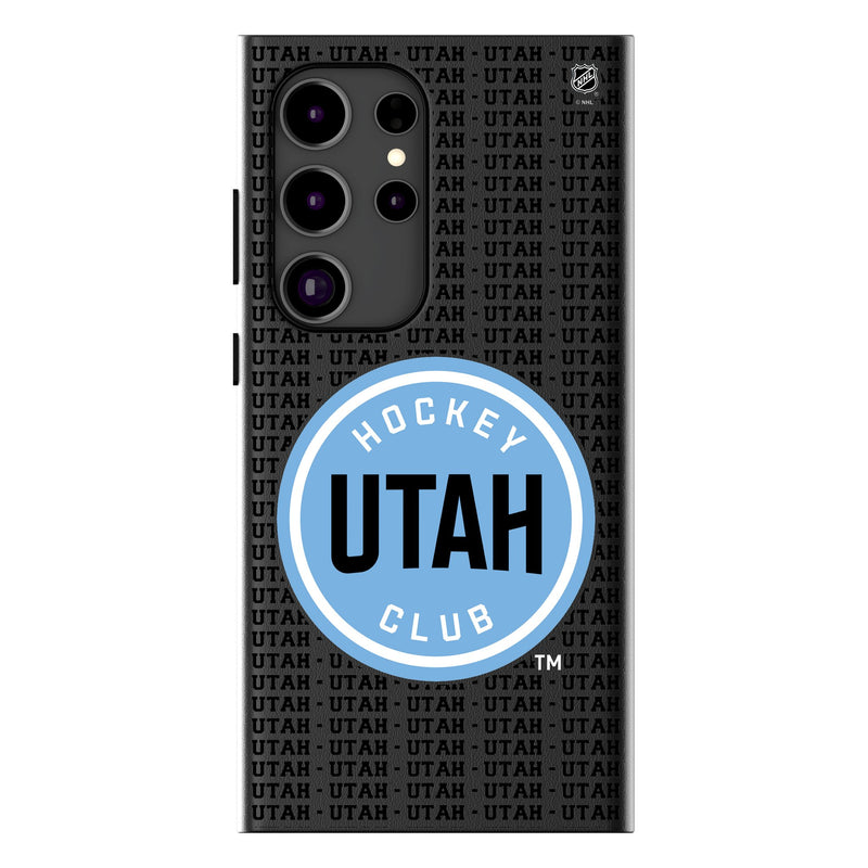 Utah Hockey Club Text Backdrop Galaxy MagSafe Compatible Phone Case for Samsung Galaxy