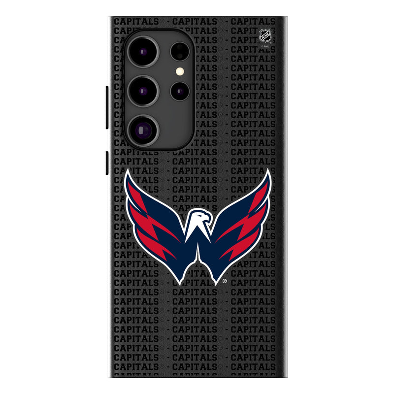 Washington Capitals Text Backdrop Galaxy MagSafe Compatible Phone Case