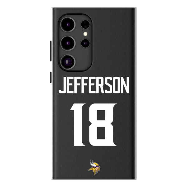 Justin Jefferson Minnesota Vikings 18 Ready Galaxy MagSafe Compatible Phone Case for Samsung Galaxy