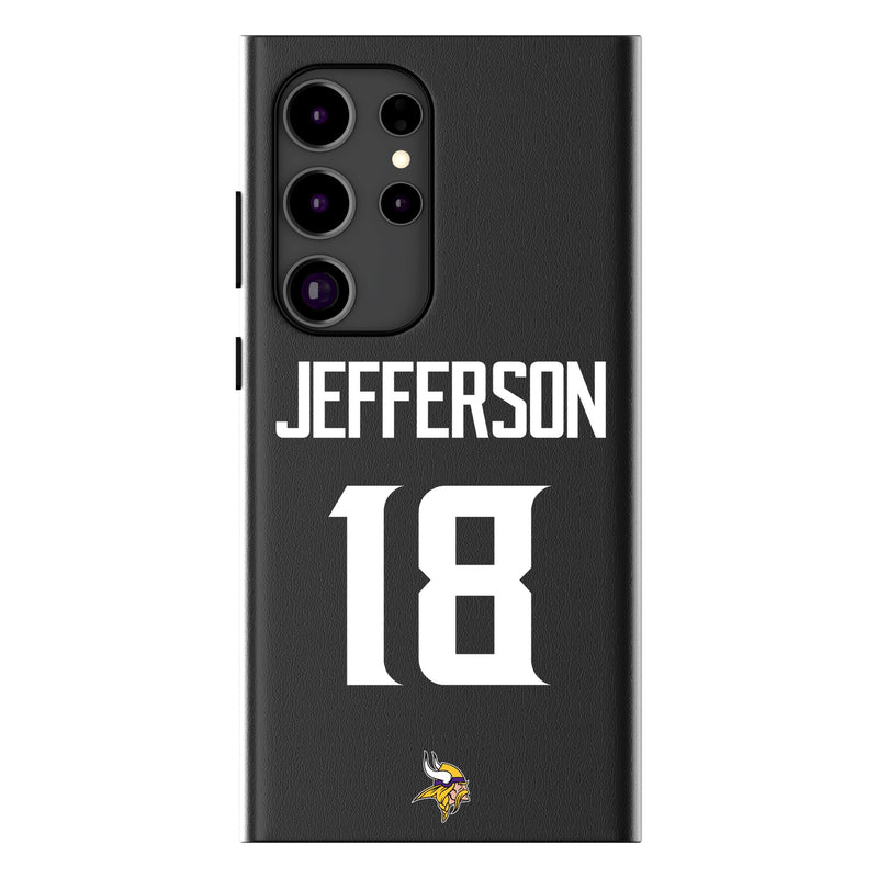 Justin Jefferson Minnesota Vikings 18 Ready Galaxy MagSafe Compatible Phone Case for Samsung Galaxy