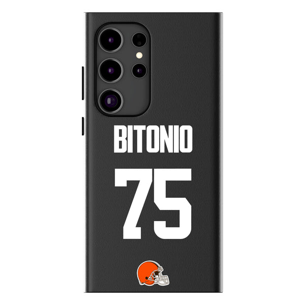 Joel Bitonio Cleveland Browns 75 Ready Galaxy MagSafe Compatible Phone Case for Samsung Galaxy