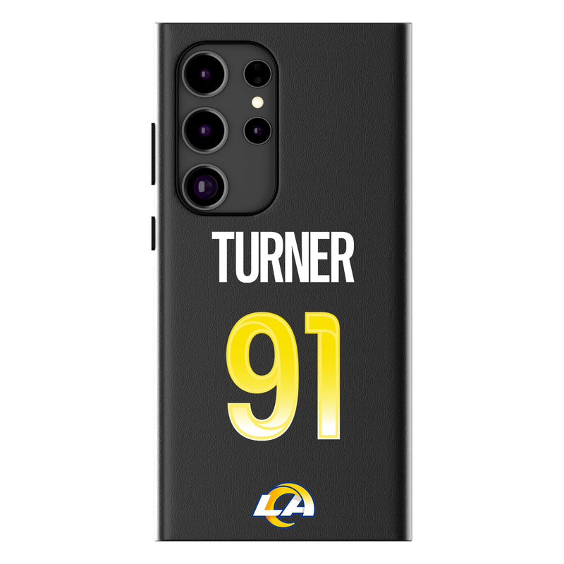 Kobie Turner Los Angeles Rams 91 Ready Galaxy MagSafe Compatible Phone Case for Samsung Galaxy