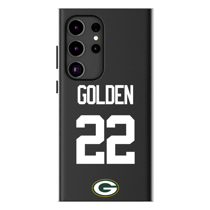 Matthew Golden Green Bay Packers 22 Game Tactic Galaxy MagSafe Compatible Phone Case for Samsung Galaxy