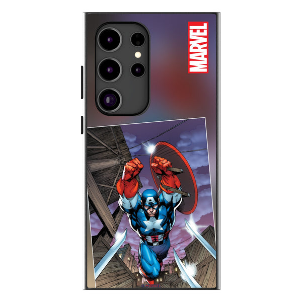 Marvel Avengers Captain America Cover Art Galaxy MagSafe Compatible Phone Case for Samsung Galaxy