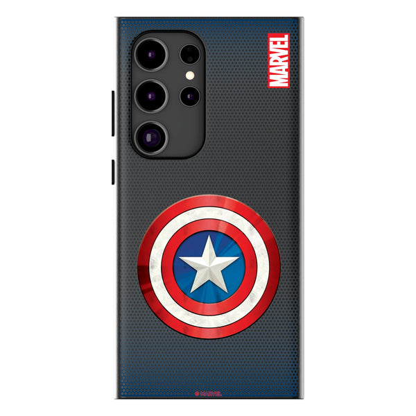 Marvel Avengers Captain America Grid Galaxy MagSafe Compatible Phone Case for Samsung Galaxy
