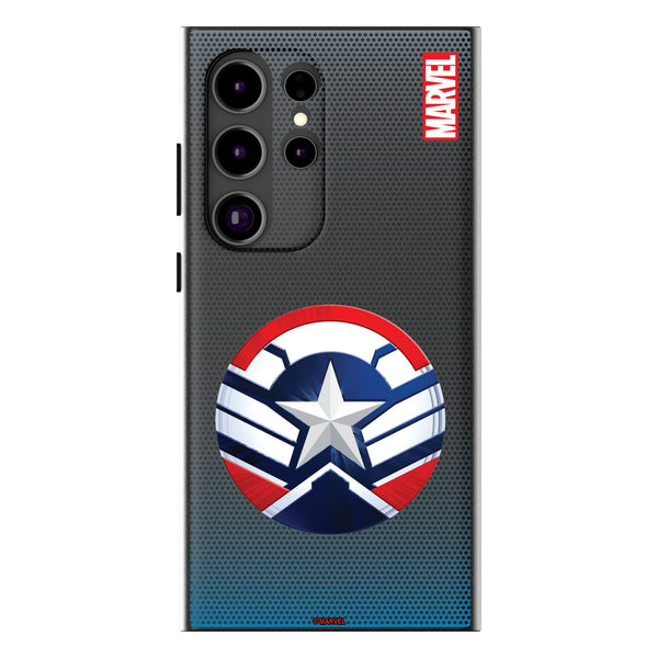 Marvel Avengers Sam Wilson Captain America Grid Galaxy MagSafe Compatible Phone Case for Samsung Galaxy
