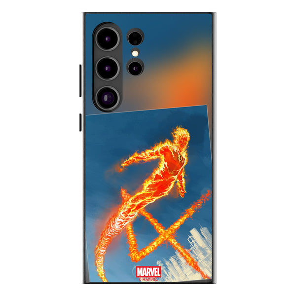 Marvel Human Torch Cover Art Galaxy MagSafe Compatible Phone Case for Samsung Galaxy