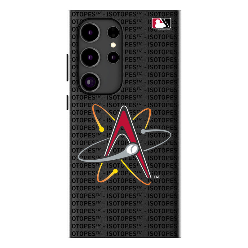 Albuquerque Isotopes Text Backdrop Galaxy MagSafe Compatible Phone Case