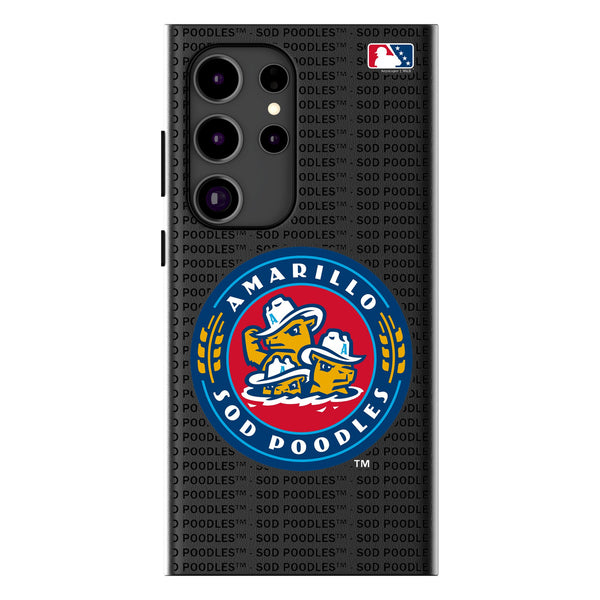 Amarillo Sod Poodles Text Backdrop Galaxy MagSafe Compatible Phone Case