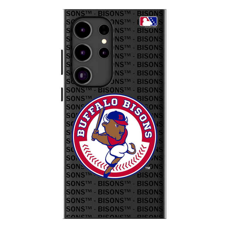 Buffalo Bisons Text Backdrop Galaxy MagSafe Compatible Phone Case