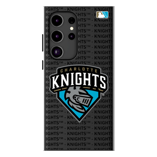 Charlotte Knights Text Backdrop Galaxy MagSafe Compatible Phone Case