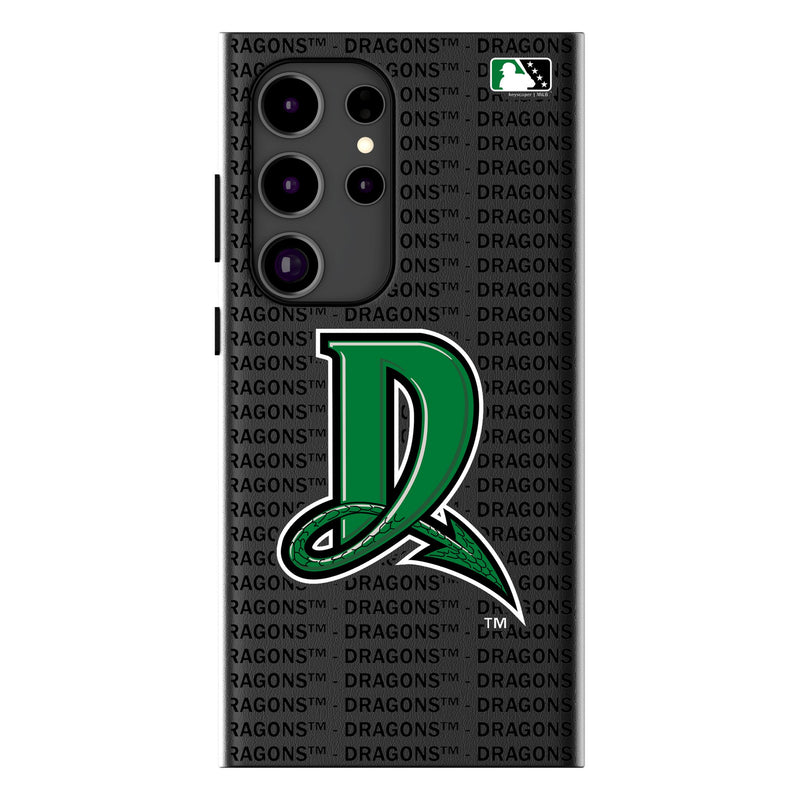 Dayton Dragons Text Backdrop Galaxy MagSafe Compatible Phone Case