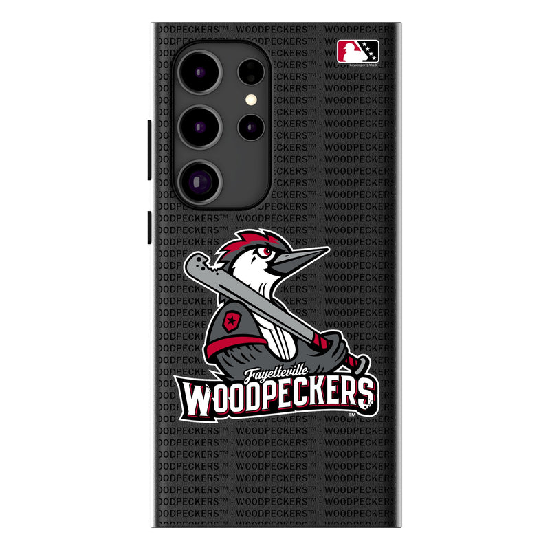 Fayetteville Woodpeckers Text Backdrop Galaxy MagSafe Compatible Phone Case