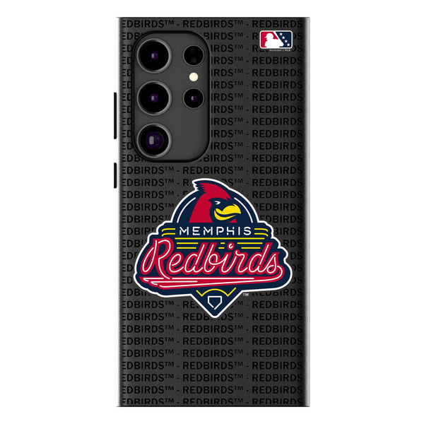 Memphis Redbirds Text Backdrop Galaxy MagSafe Compatible Phone Case