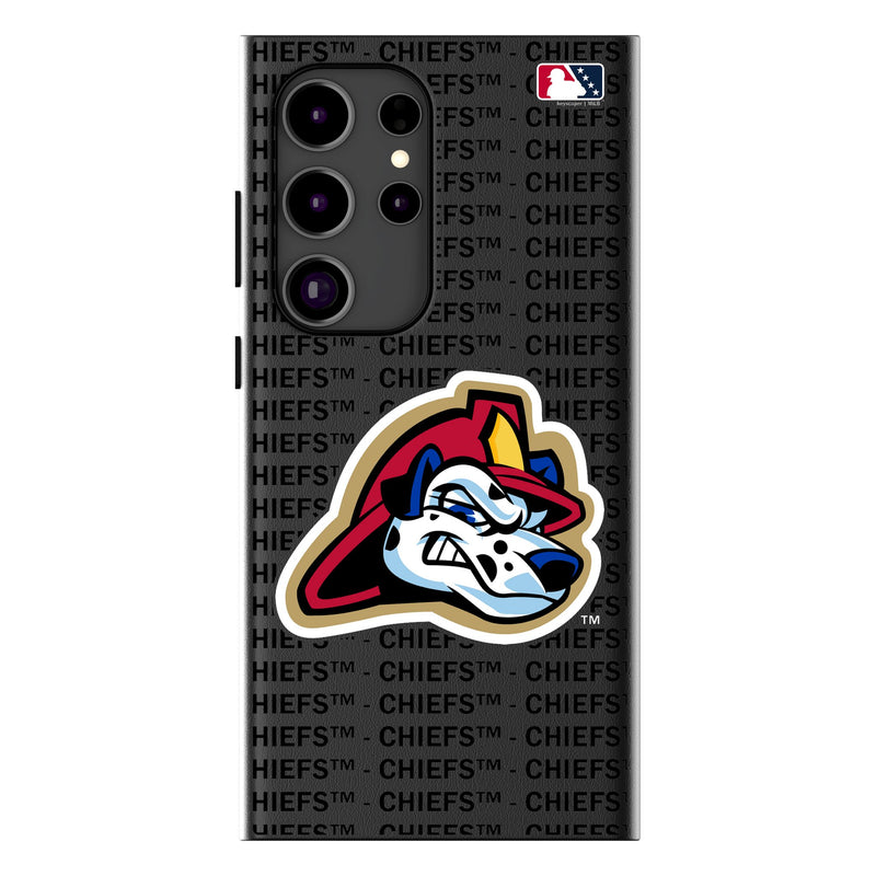 Peoria Chiefs Text Backdrop Galaxy MagSafe Compatible Phone Case