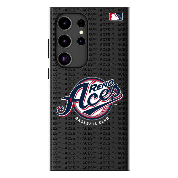 Reno Aces Text Backdrop Galaxy MagSafe Compatible Phone Case