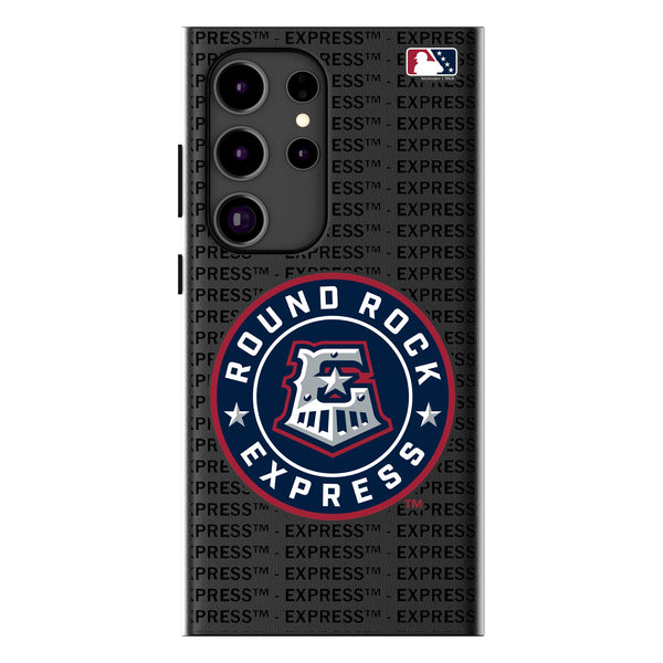 Round Rock Express Text Backdrop Galaxy MagSafe Compatible Phone Case