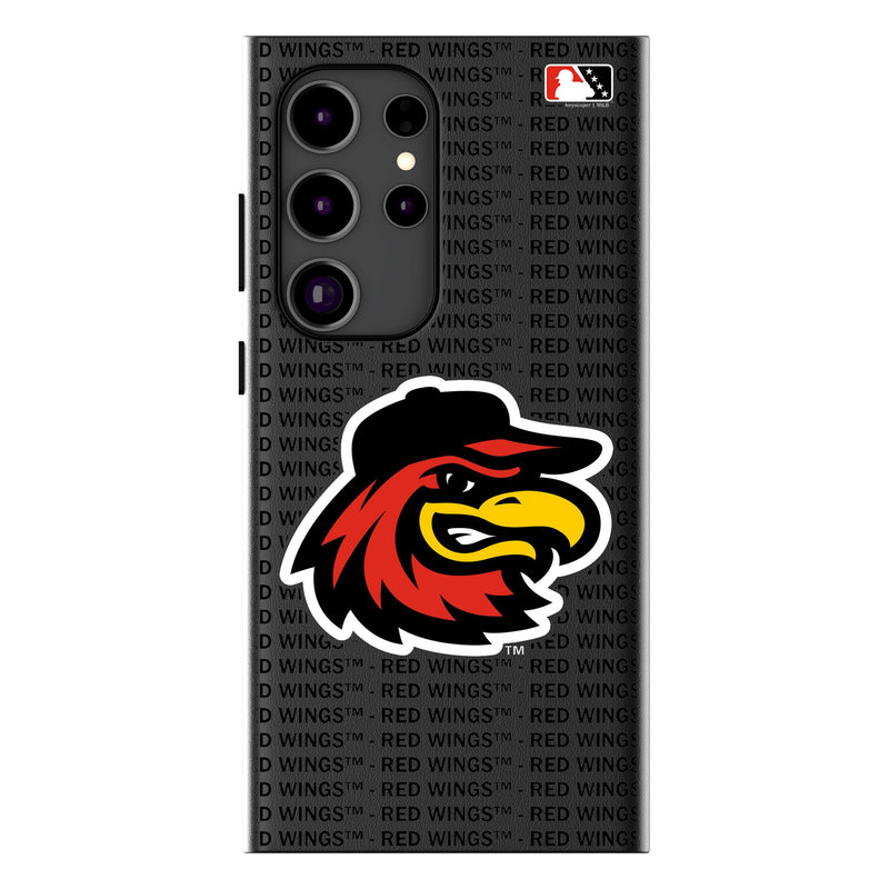 Rochester Red Wings Text Backdrop Galaxy MagSafe Compatible Phone Case