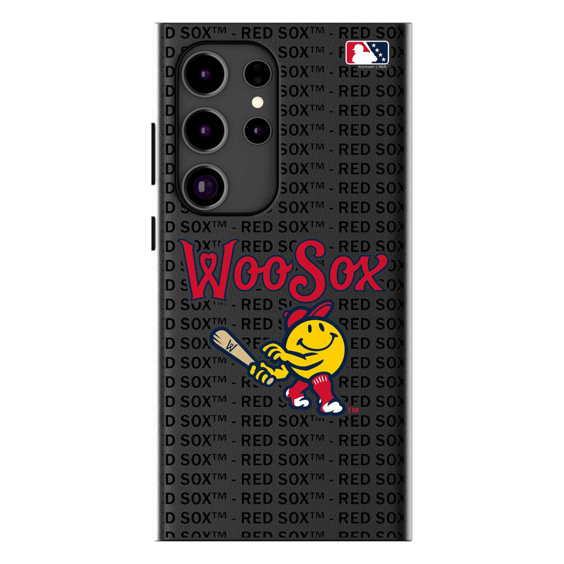 Worcester Red Sox Text Backdrop Galaxy MagSafe Compatible Phone Case