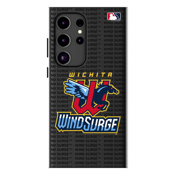 Wichita Wind Surge Text Backdrop Galaxy MagSafe Compatible Phone Case