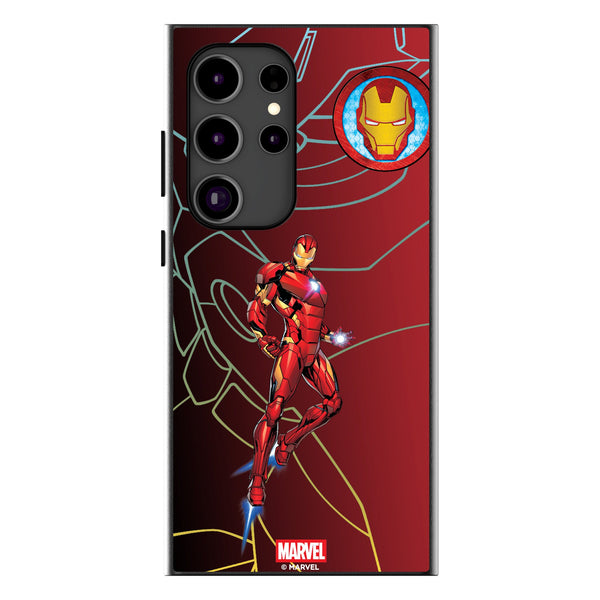 Marvel Avengers Iron Man MechLine Galaxy MagSafe Compatible Phone Case for Samsung Galaxy