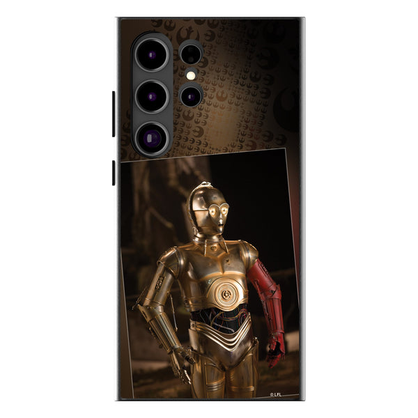 Star Wars C-3PO Portrait Galaxy MagSafe Compatible Phone Case for Samsung Galaxy
