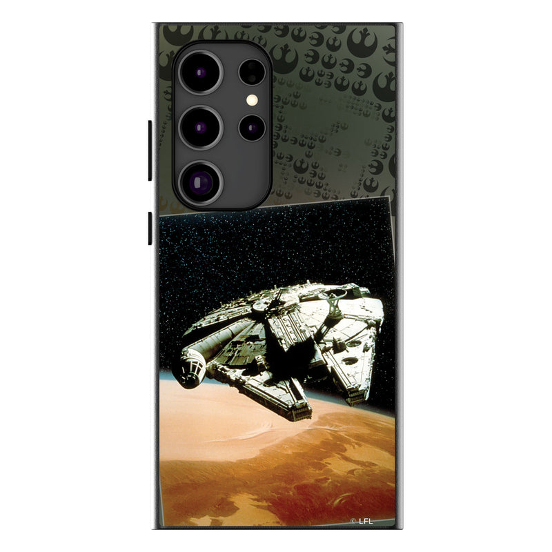 Star Wars Millennium Falcon Portrait Galaxy MagSafe Compatible Phone Case for Samsung Galaxy