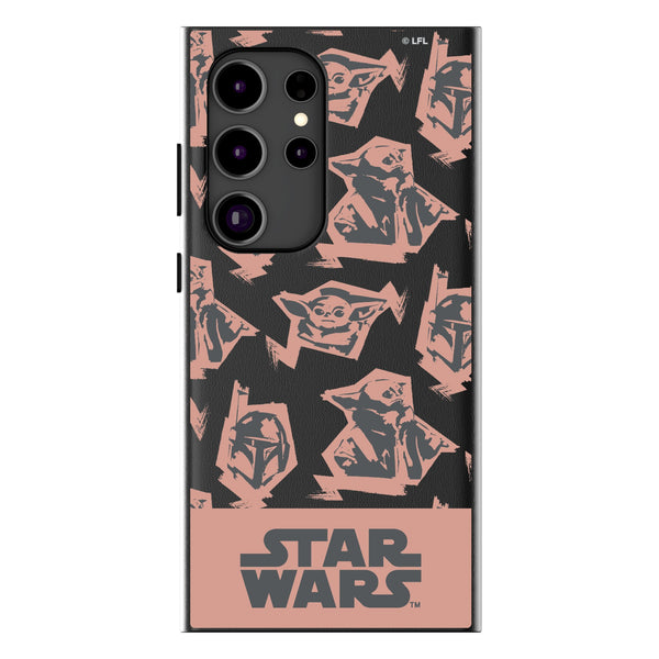 Star Wars: The Mandalorian Grogu Pattern Galaxy MagSafe Compatible Phone Case