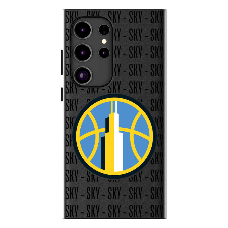 Chicago Sky Text Backdrop Galaxy MagSafe Compatible Phone Case