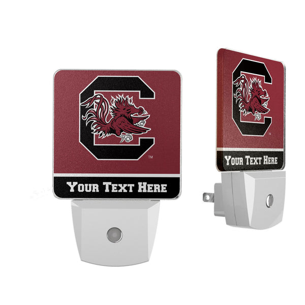 University of South Carolina Gamecocks Personalized Endzone Solid Night Light 2-Pack