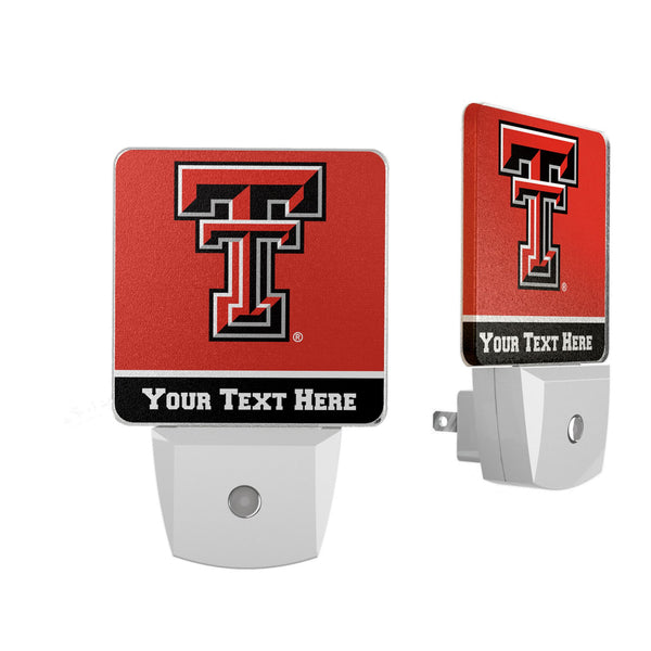 Texas Tech Red Raiders Personalized Endzone Solid Night Light 2-Pack