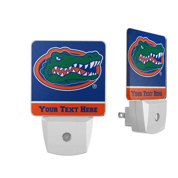 University of Florida Gators Personalized Endzone Solid Night Light 2-Pack