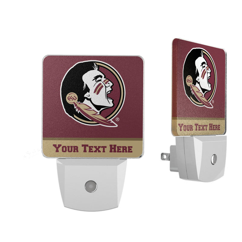 Florida State University Seminoles Personalized Endzone Solid Night Light 2-Pack
