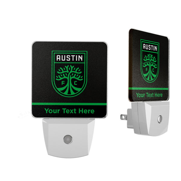 Austin FC Personalized Endzone Solid Night Light 2-Pack