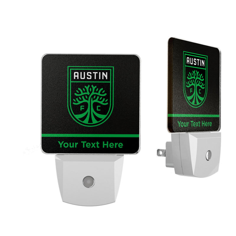 Austin FC Personalized Endzone Solid Night Light 2-Pack