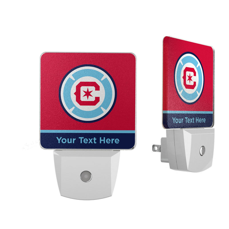 Chicago Fire Personalized Endzone Solid Night Light 2-Pack