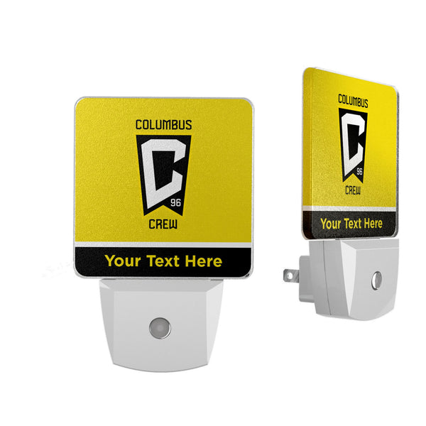 Columbus Crew Personalized Endzone Solid Night Light 2-Pack