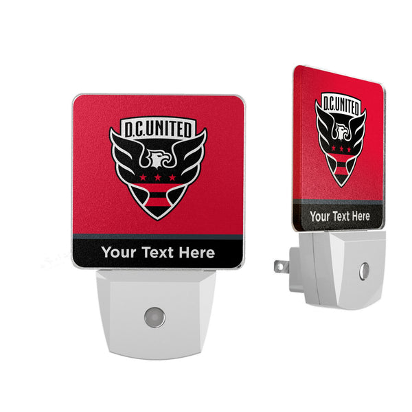 DC United Personalized Endzone Solid Night Light 2-Pack