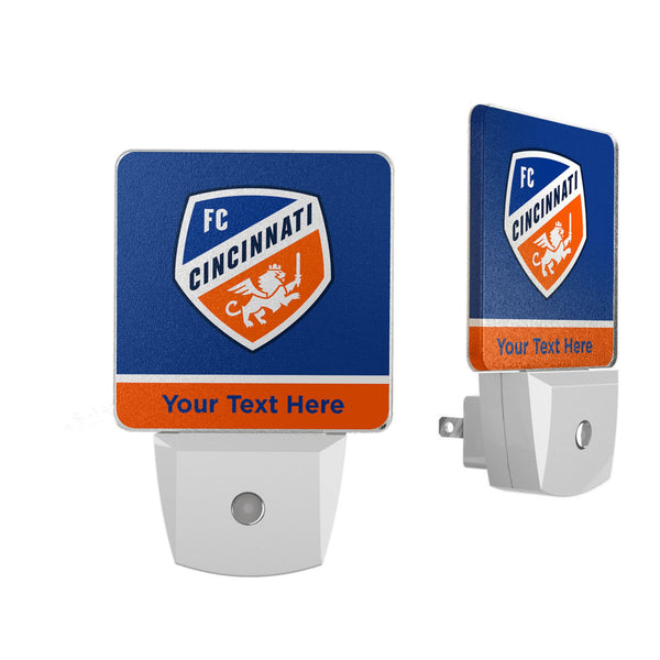 FC Cincinnati Personalized Endzone Solid Night Light 2-Pack