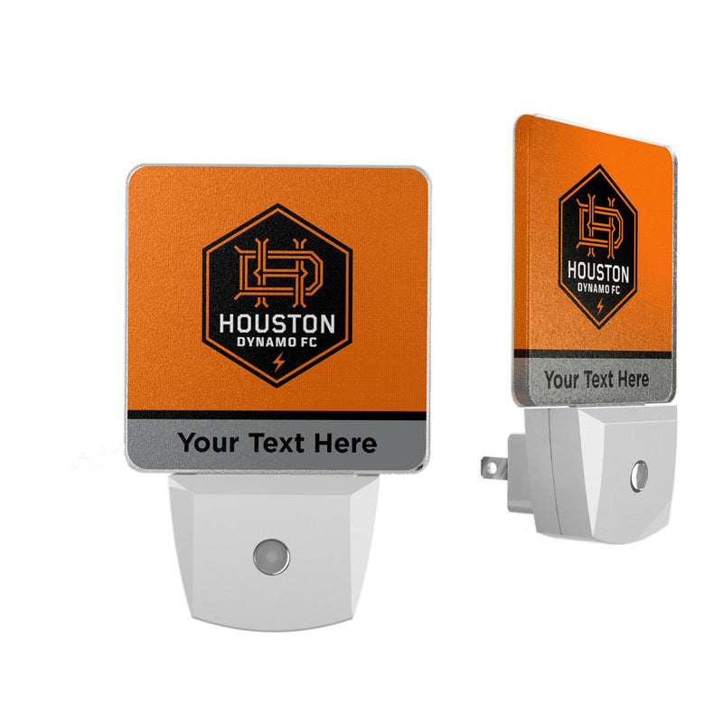 Houston Dynamo Personalized Endzone Solid Night Light 2-Pack
