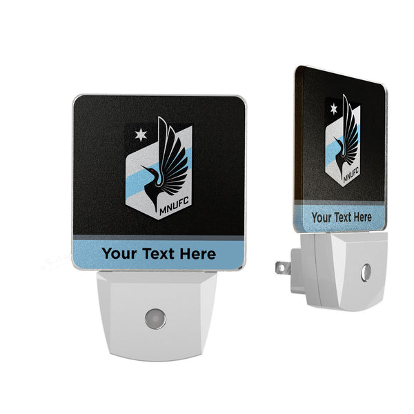 Minnesota United FC Personalized Endzone Solid Night Light 2-Pack