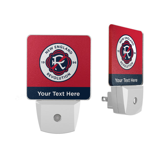 New England Revolution Personalized Endzone Solid Night Light 2-Pack