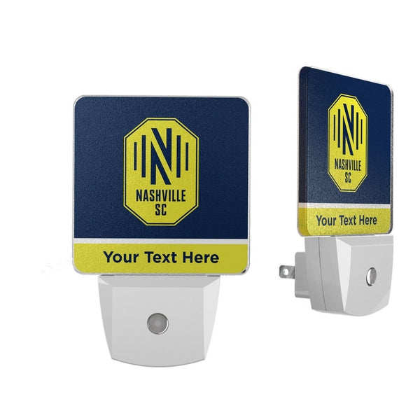 Nashville SC Personalized Endzone Solid Night Light 2-Pack