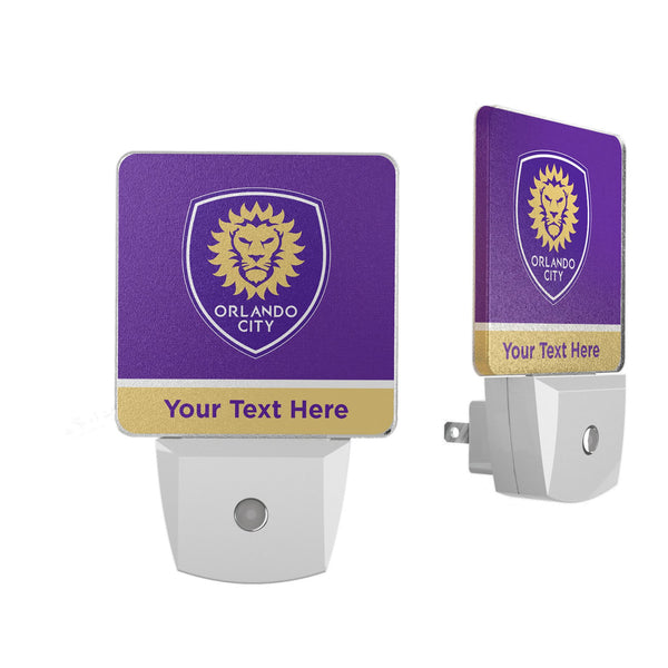 Orlando City Soccer Club Personalized Endzone Solid Night Light 2-Pack