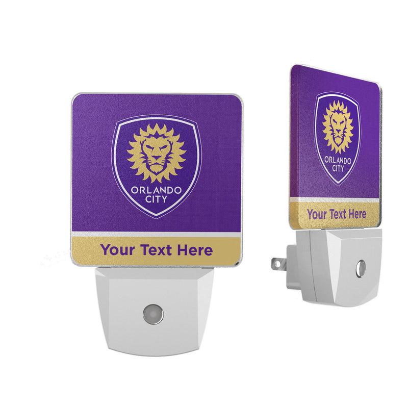 Orlando City Soccer Club Personalized Endzone Solid Night Light 2-Pack
