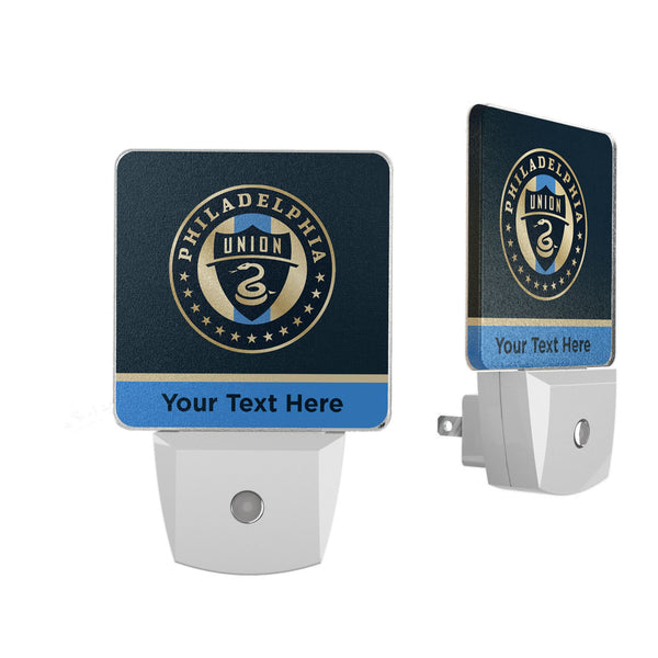 Philadelphia Union Personalized Endzone Solid Night Light 2-Pack