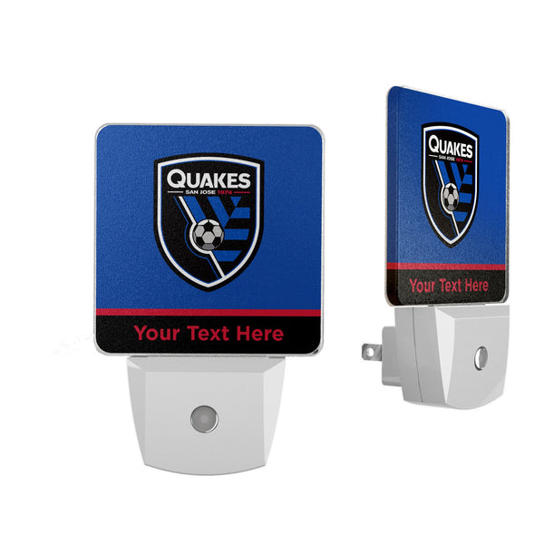 San Jose Earthquakes Personalized Endzone Solid Night Light 2-Pack