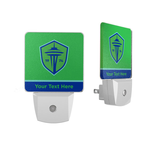 Seattle Sounders FC Personalized Endzone Solid Night Light 2-Pack