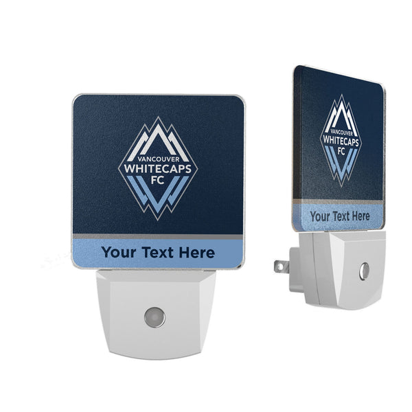 Vancouver Whitecaps Personalized Endzone Solid Night Light 2-Pack
