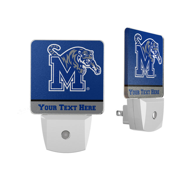 University of Memphis Tigers Personalized Endzone Solid Night Light 2-Pack